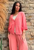 Lina Linen Blend Box Jacket Washed Watermelon